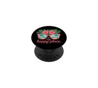 La Plage est Mon Lieu de Bonheur PopSockets PopGrip Adhésif