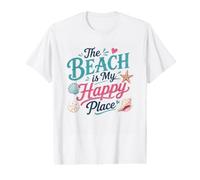 La Plage est Mon Lieu de Bonheur T-Shirt Graphique avec Valeur