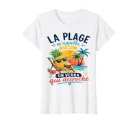 La Plage m'appelle et Moi... on Verra Qui décroche Vacances T-Shirt Graphique avec Valeur