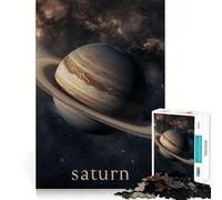 La planète Saturne Puzzle de 1000 pièces pour Adultes Jeu de réflexion Joie en Famille Découpe de précision Joli Cadeau (50x75cm)