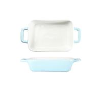 La plaque de cuisson binaurale en céramique résistante aux hautes températures est exquise et pratique pour un usage domestique - Petite taille - Bleu