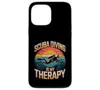 La plongée sous-Marine est ma thérapie Vintage Ocean Sunset Coque pour iPhone 13 Pro Max