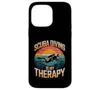 La plongée sous-Marine est ma thérapie Vintage Ocean Sunset Coque pour iPhone 14 Pro Max