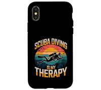 La plongée sous-Marine est ma thérapie Vintage Ocean Sunset Coque pour iPhone X/XS