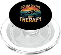 La plongée sous-Marine est ma thérapie Vintage Ocean Sunset PopSockets PopGrip pour MagSafe