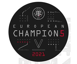 La Plume Dorée Lot de 2 Stickers du Stade Toulousain Champion d'europe 2021