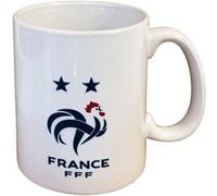 LA PLUME DOREE Tasse en céramique FFF 2 étoiles - H. 10 cm - D. 8 cm BLANC G
