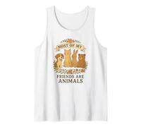 La Plupart de Mes Amis sont des Animaux Funny Nature Cottage Core Débardeur