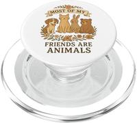 La Plupart de Mes Amis sont des Animaux Funny Nature Cottage Core PopSockets PopGrip pour MagSafe