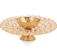 La plus grande lampe Akhand en laiton pour décoration de Diwali et Pooja | Lampe à huile indienne traditionnelle pour la saison des festivals | Décoration d'intérieur | Cadeau idéal - Lot de 1 (taille