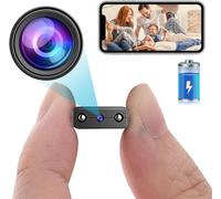La plus petite caméra WiFi sans fil, mini caméra à batterie HD1080P, caméra de surveillance portable intelligente pour bébé avec enregistrement vidéo, vision nocturne, détection de mouvement, dans le