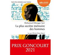 La Plus Secrète Mémoire Des Hommes - Livre Audio 2 Cd Mp3 - Suivi D'un Entretien Avec L'auteur