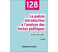 La Poésie - Introduction À L'analyse Des Textes Poétiques