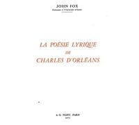 La poésie lyrique de Charles d'Orléans