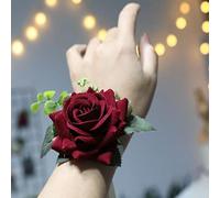 La Poitrine du Bal Fleur du Poignet, Chinois Br Brsmaid Mariage Poignet Corsage Marié Homme Simulation Rose Multicolore(01wrist Flower)