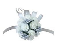 La Poitrine du Bal Fleur du Poignet, Paquet de 4 boutonnières Corsage Poignet en Mousse Multicolore, décoration Bal Demoiselle d'honneur Mariage(Orange)