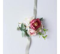 La Poitrine du Bal Fleur du Poignet, Soie Rose Poignet Fleurs Brsmaid marié boutonnière Mariage Multicolore(G Wrist Flower)
