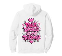 La Pole Dance est ma thérapie, Jolie Typographie Rose Sweat à Capuche