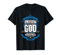La Police à la Retraite n'est Plus en Uniforme, mais Elle est Toujours au Service de Dieu T-Shirt