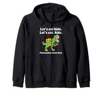 La ponctuation Sauve des Vies Dinosaure Grammaire Humour pour Les Enseignants Sweat à Capuche
