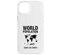 La Population Mondiale Chaque Vie Compte Coque pour iPhone 14 Plus