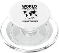 La Population Mondiale Chaque Vie Compte PopSockets PopGrip pour MagSafe
