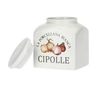 La Porcelaine Bianca - Pot de conservation pour oignons en porcelaine - Conservation, bocaux et récipients - Bocaux Cuisine - Porcelaine - 3500 CC; 15x15xh20 cm