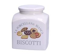 La Porcelaine Blanche - Biscuit Porcelaine Décorée dans une boîte cadeau - Conserve, bocaux et récipients - Pots de cuisine - Porcelaine - 3500 cc ; 15,5 x 15,5 x h 20 cm