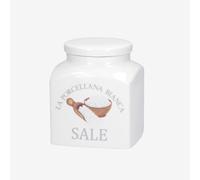 LA Porcelaine Blanche - Bocal en Porcelaine décoré sel