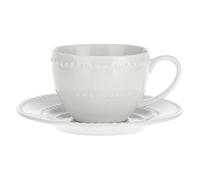 LA Porcelaine Blanche - Lot de 6 Tasses à café avec Soucoupe Colline