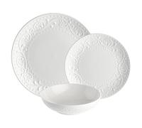 LA Porcelaine Blanche - Set Table de 18 Assiettes Rêvante