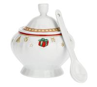 LA Porcelaine Blanche - Sucrier avec cuillère à café Christmas Edition