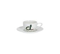 La Porcelaine Blanche - Tasse à Café avec Soucoupe Lettre 'D' dans Gift Box - Solotua - Mobilier Maison, Thé, Café et Petit-déjeuner - Porcelaine - 90 cc
