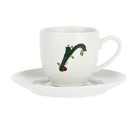 La Porcelaine Blanche - Tasse à Café avec Soucoupe Lettre 'R' dans Gift Box - Solotua - Mobilier Maison, Thé, Café et Petit-déjeuner - Porcelaine - 90 CC