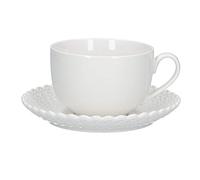 LA PORCELAINE BLANCHE - Tasse petit déjeuner avec soucoupe Momenti