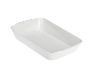 la Porcellana "Anghiari rectangulaire Plat de Cuisson Boîte Cadeau, Blanc, 39 x 25 cm