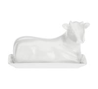 la Porcellana Beurrier en Porcelaine Blanc 19 x 10,5 x 11,5 cm