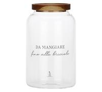 La Porcellana Bianca - Bocal à biscuits en verre borosilicate, capacité 3l, collection I Garbati