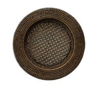 LA PORCELLANA BIANCA - Botanio Marron Dessous de plat diamètre 32 cm, rotin