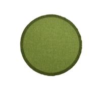 LA PORCELLANA Bianca - Botanio Vert Dessous de Plat Franges diamètre 38 cm, Mix Matériaux