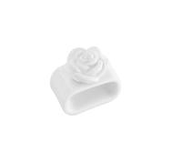 LA PORCELLANA BIANCA - Plaque à nouer Rose 3 x 5 x 4,5 H cm, porcelaine