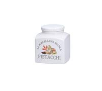 La Porcellana Bianca - Pot déco pistaches dans une boîte cadeau - Conserve, bocaux et récipients - Pots de cuisine - Porcelaine - 500 CC ; 9,5 x 9,5 x 11,5 cm