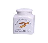 La Porcellana Bianca – Pot à sucre en porcelaine déco – Boîte cadeau – 1100 cc (11,5×11,5×14,5 cm)