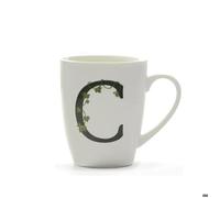 la Porcellana Mug Lettre C, Blanc