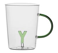 LA PORCELLANA BIANCA - Tasse Lettre Y en verre borosilicate, capacité 400 cc, collection Allalettre