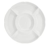 la Porcellana Convivio Rond Assiette de Service 5 pièces cm 35,5 dans Une boîte Cadeau, Blanc