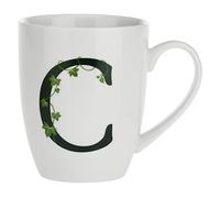 la Porcellana Mug Lettre C, Blanc