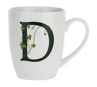 la Porcellana Mug Lettre D, Blanc