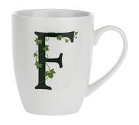 la Porcellana Mug Lettre F, Blanc