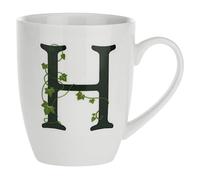 la Porcellana Mug Lettre H, Blanc
